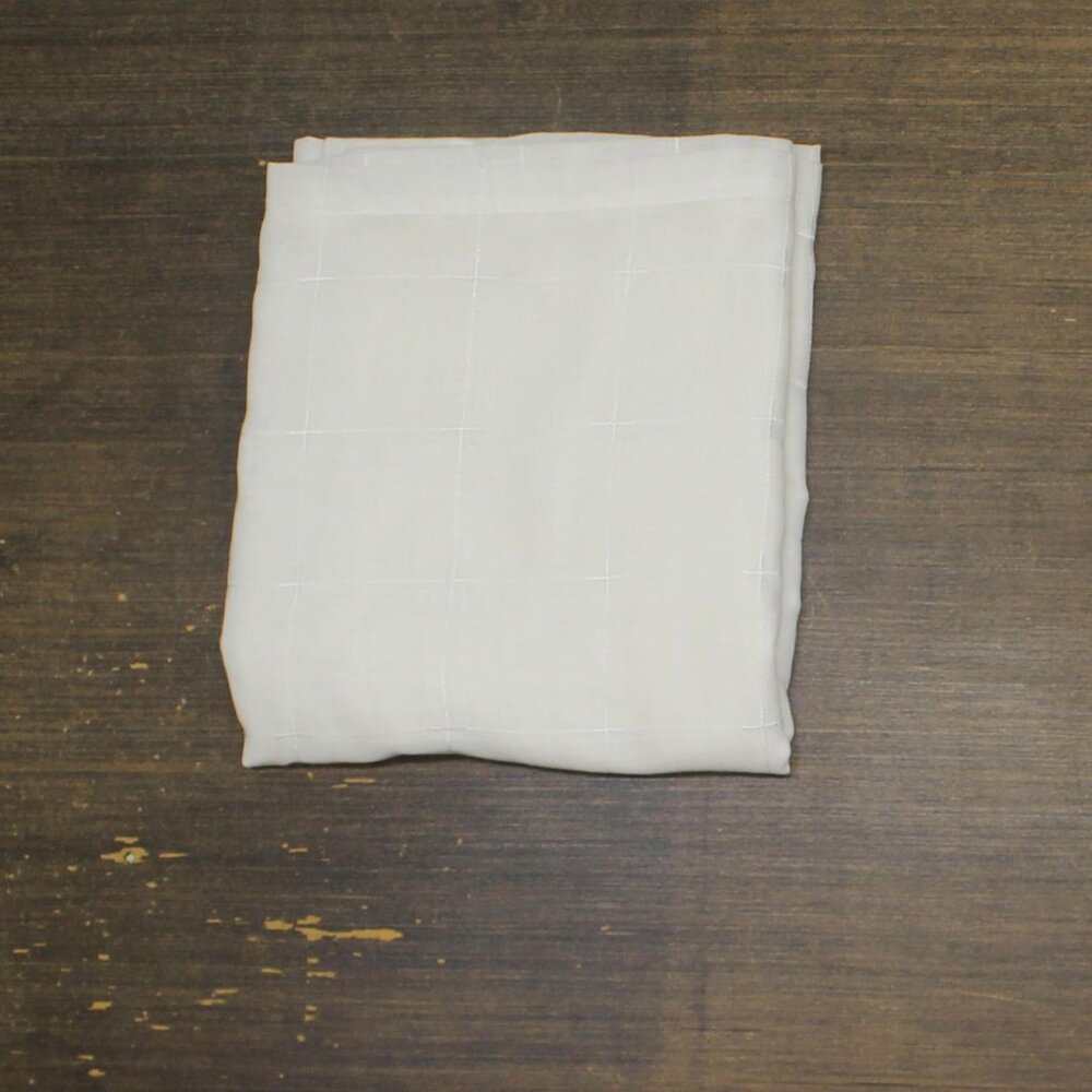 NEW Linden Street Blend Woven Basketweave Rod Curtain Panel Off White 52x84